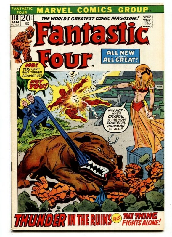 FANTASTIC FOUR #118 1972-INVISIBLE GIRL-TORCH-THING-FF VF/NM