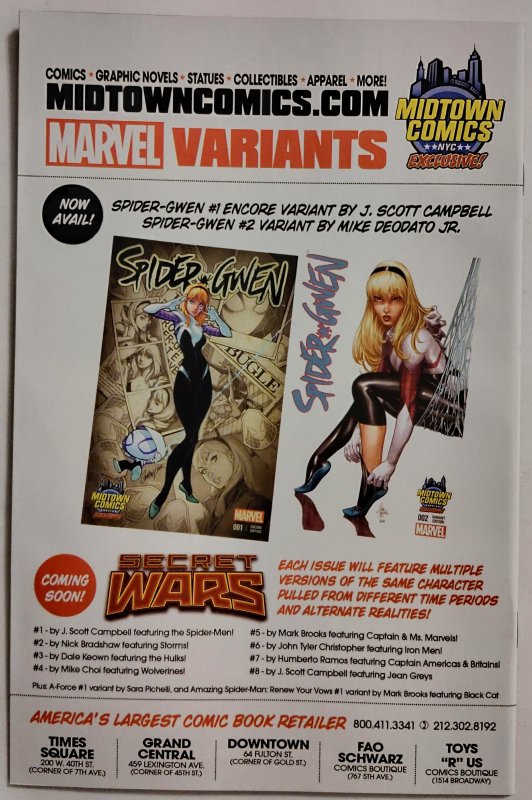 Secret Wars #5 - Exclusive Variant Cover - 2015