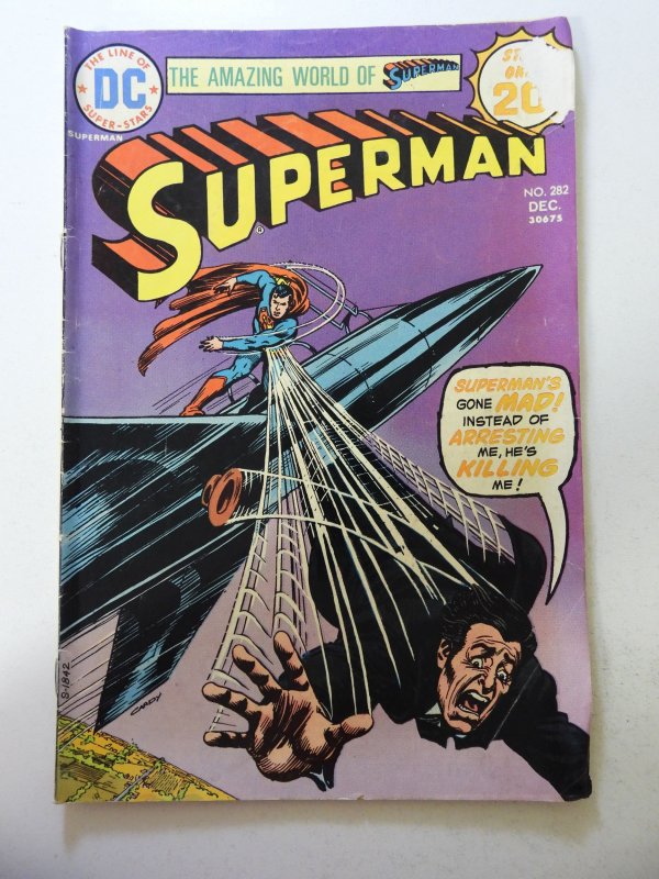 Superman #282 (1974) GD/VG Condition tape pull fc