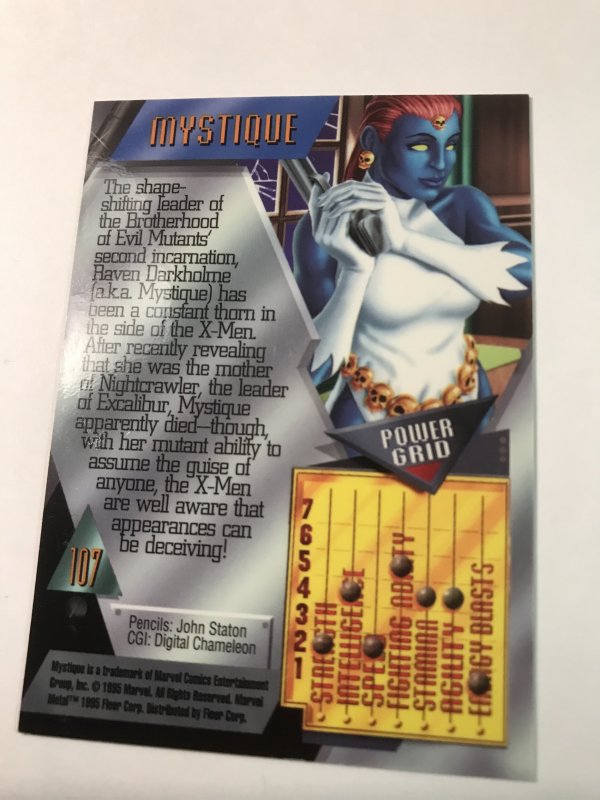 MYSTIQUE #107 card : Marvel Metal 1995 Fleer Chromium; NM/M X-men, base