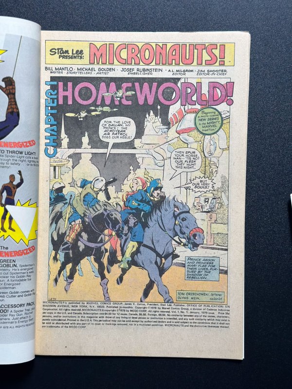 Micronauts #1 (1979) Newsstand - KEY - VF/NM! - 1st Team App