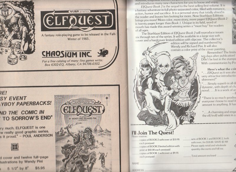 ElfQuest #11,12,13,14,15  The Original Warp Graphic Series !