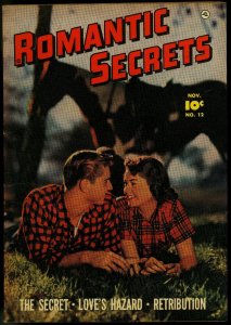 Romantic Secrets #12 1950- Photo cover Fawcett Golden Age Bob Powell VF-