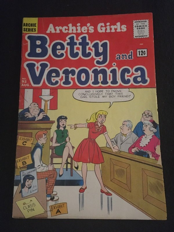 ARCHIE'S GIRLS, BETTY AND VERONICA #92 G Condition