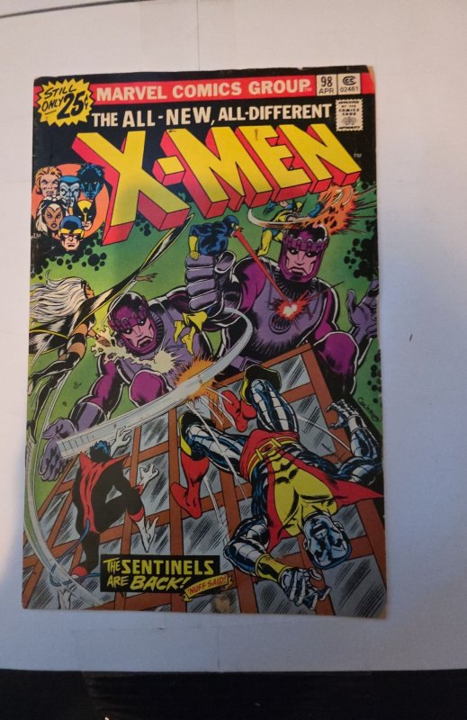 The X-Men #98 (1976)the sentinles are back small cover stain