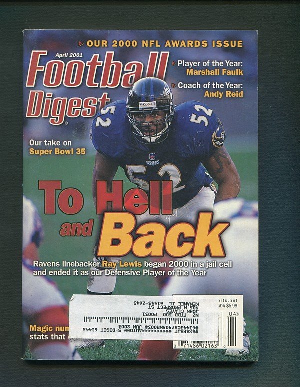 Football Digest / Ray Lewis / April  2001