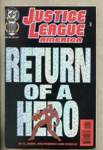 JUSTICE LEAGUE  #100, NM, Flash, Foil Lettering, DC, 1987 1995 more in store