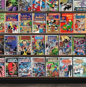 Huge Lot 120+ Comics with Donald Duck, Superman, Captain America & More!