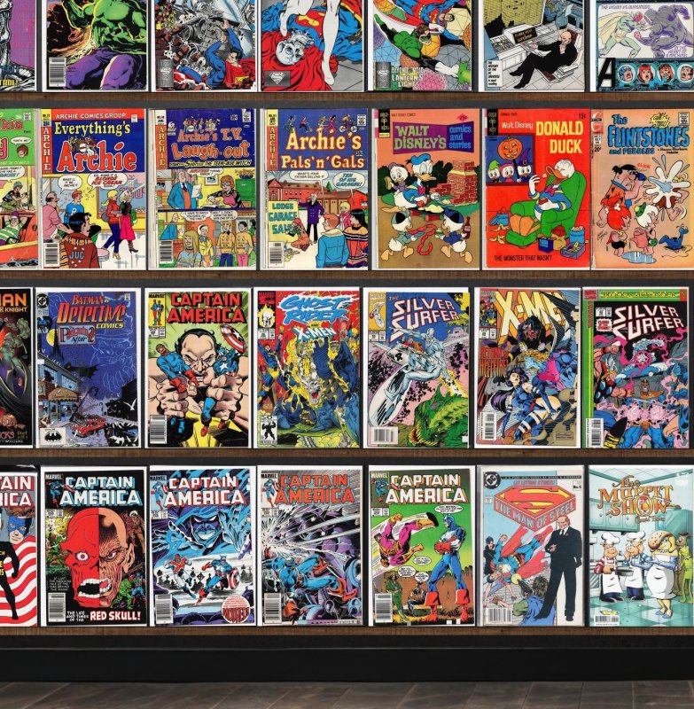 Huge Lot 120+ Comics with Donald Duck, Superman, Captain America & More!
