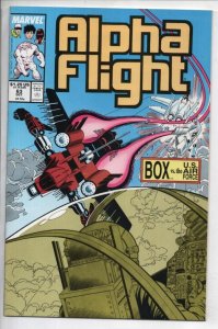 ALPHA FLIGHT #63, VF/NM, Marvel, Box vs US Air Force 1983 1988, more in store