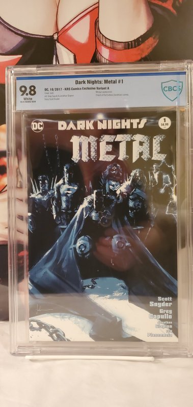 DARK NIGHTS METAL #1 CBCS 9.8 KRS COMICS JOCK COVER BLUE VARIANT EDITION BATMAN