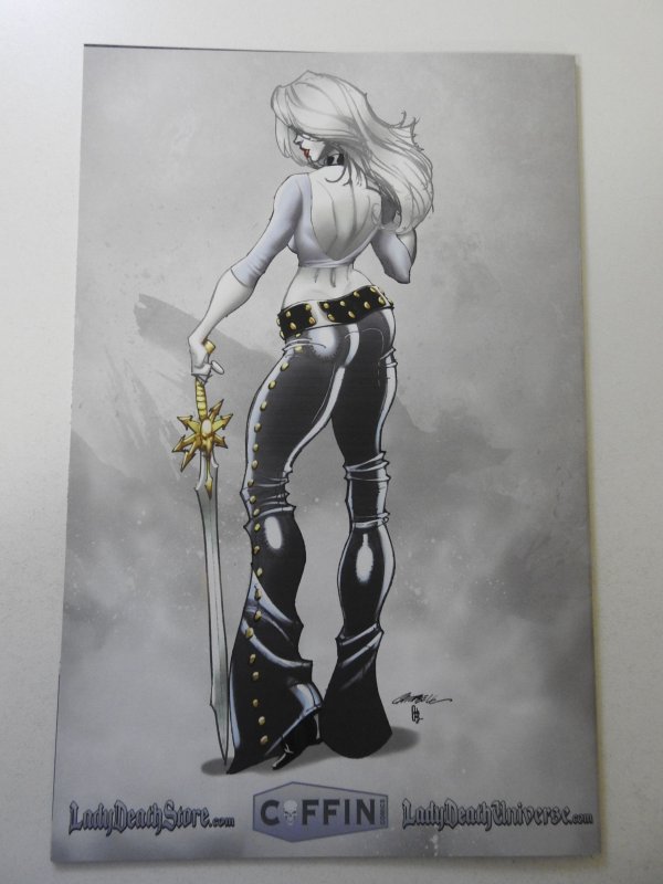 Lady Death Gallery #1 White Turnaround Edition / Front NM Cond! Signed W/ COA!