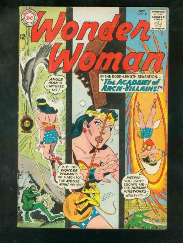 WONDER WOMAN #141 1963-DC COMICS-ARCH VILLAIN ISSUE! VG