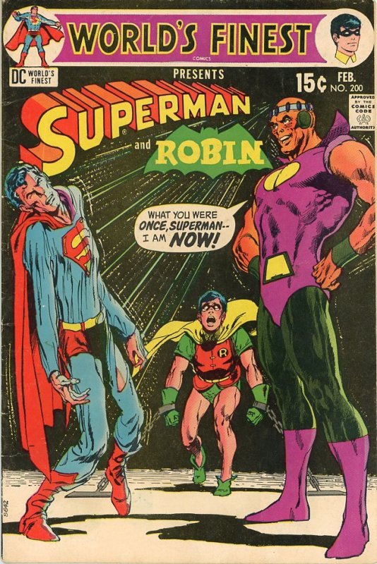 World's Finest Comics #200 Superman & Robin! VG/F 1971 Neal Adams Cover!