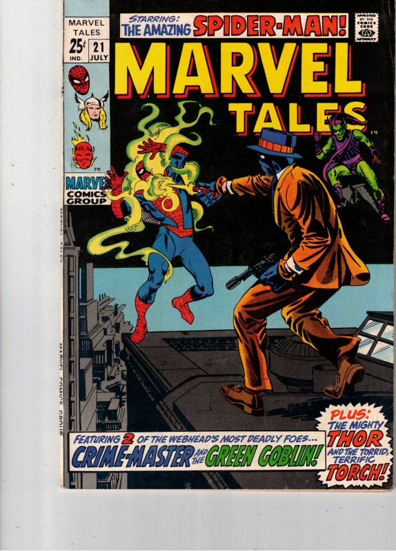 Marvel Tales #21 (1969) NM- High-Grade Spider-Man vs Green Goblin, Thor, Torch!