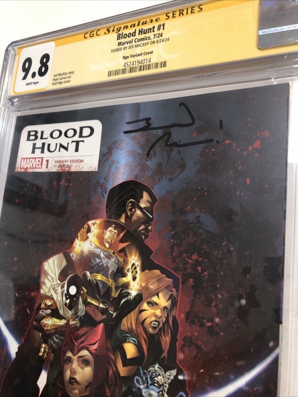 Blood Hunt (2024)  # 1 (9.8 CGC SS) Signed Jed Mackay * Marvel Comics * Larraz