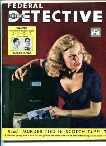 FEDERAL BUREAU  DETECTIVE #1 MAY 1950-PULP-CRIME-SOUTHERN STATES PEDIGREE-vf