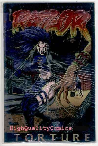 RAZOR  Torture #0, NM+, Chromium Cover, Femme Fatale, Sealed, more in store