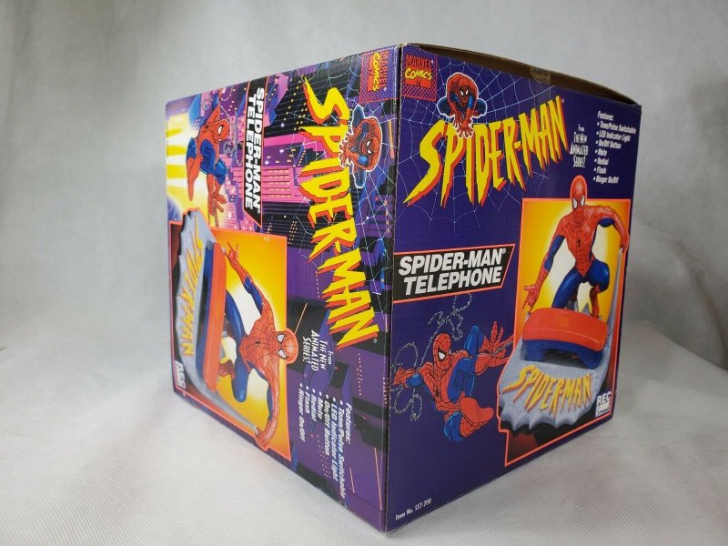 Spider-Man Animated Series Corded Telephone Vintage Mint 1994 Marvel Comics