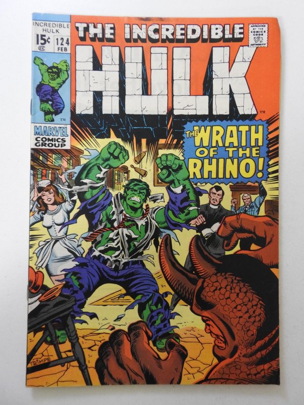 The Incredible Hulk #124 (1970) FN- Condition! small stain bc
