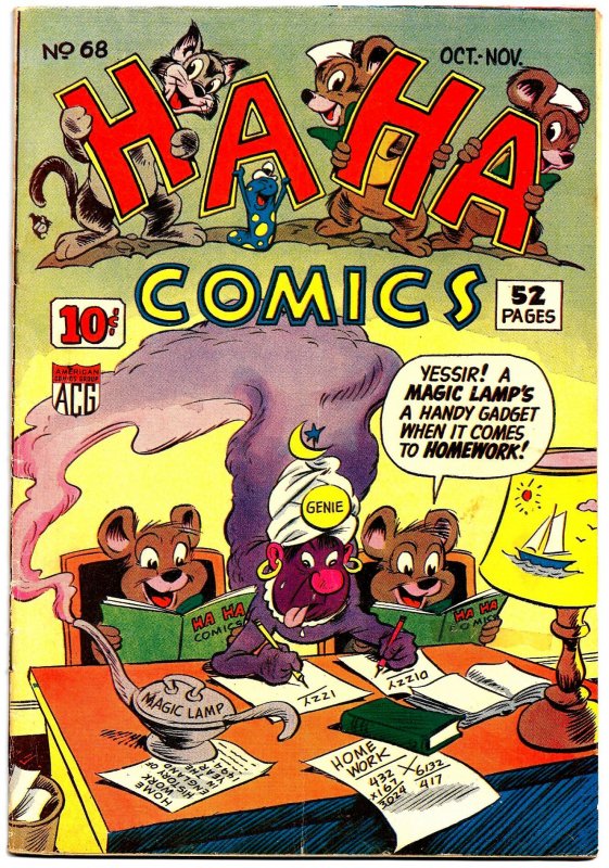HA HA COMICS #68 (Oct1949) 7.O VFN! Ken Hultgren Cover! Dan Gordon! Jim Tyer!