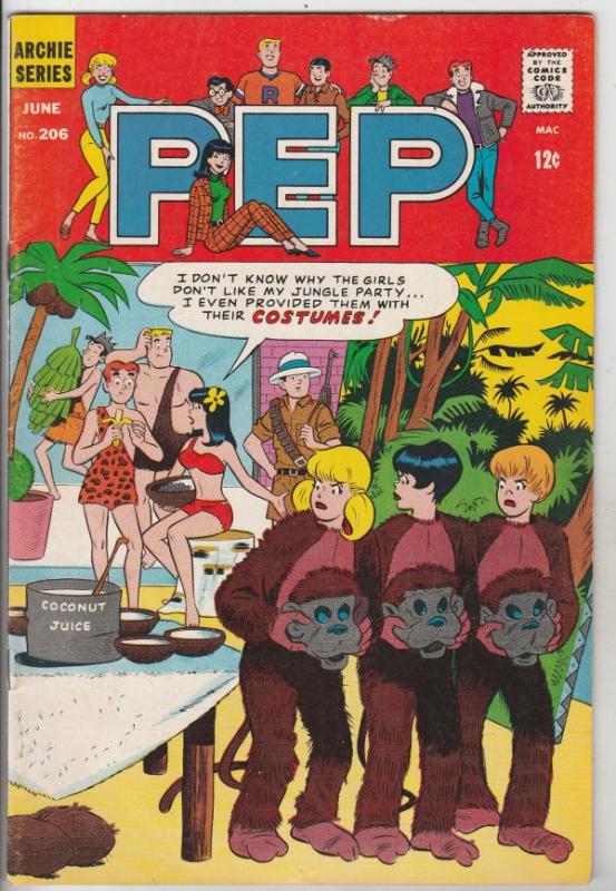 Pep An Archie Magazine #206 (Jun-67) VF High-Grade Archie