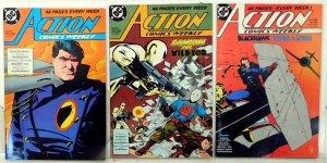 Action Weekly Lot of 3 #603, 604, 628 (1988) DC Blackhawk 1st Print Comic Books