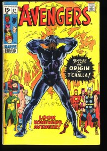 Avengers #87 GD/VG 3.0 Origin Black Panther!