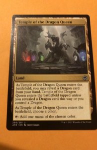 TEMPLE OF DRAGON QUEEN Magic the Gathering card / Adventures in Forgotten Realm