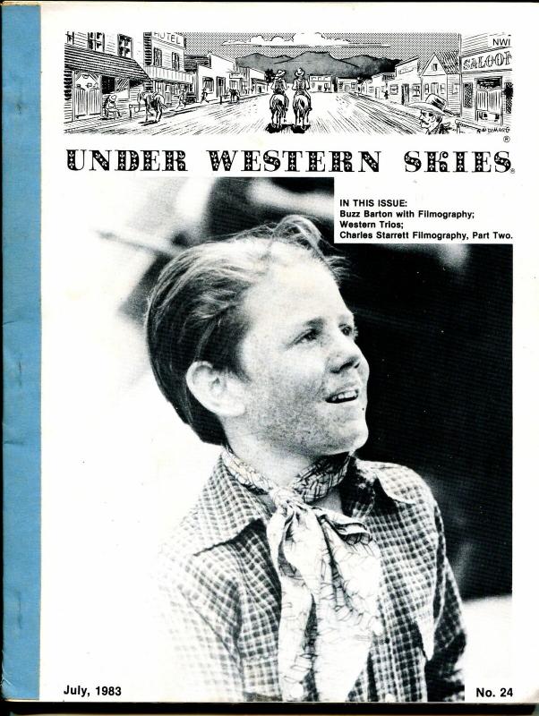 Under Western Skies #24 7/1983-Buzz Barton & Charles Starrett filmographies-FN