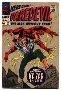 DAREDEVIL #24- comic book KA-ZAR-MARVEL- SILVER AGE