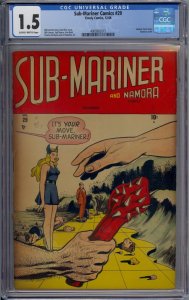 SUB-MARINER COMICS #29 CGC 1.5 HUMAN TORCH NAMORA BILL EVERETT