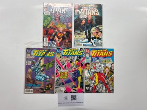 5 Teen Titans DC Comic Books # 94 105 107 119 120 Superman Wonder Woman 6 JS43