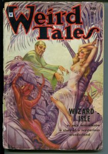 Weird Tales-6/1934-pulp fiction-spicy Good Girl Art-Brundage-Witch Isle-GOOD
