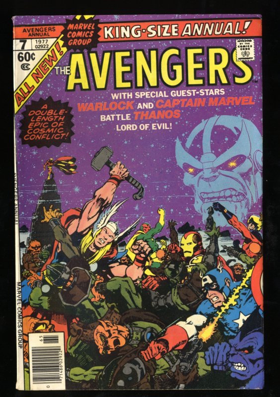 Avengers Annual #7 FN+ 6.5 Thanos Death of Adam Warlock!