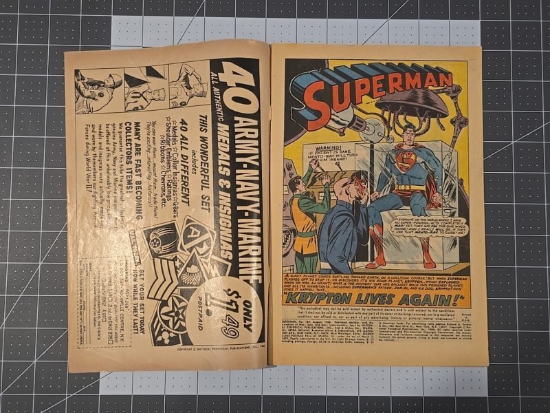 Superman #189 ?-Origin & Destruction Of Krypton II Made By Jor-El—DC Aug-1966