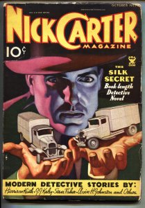 Nick Carter 10/1935-Hero crime pulp-Rare Pulp Magazine