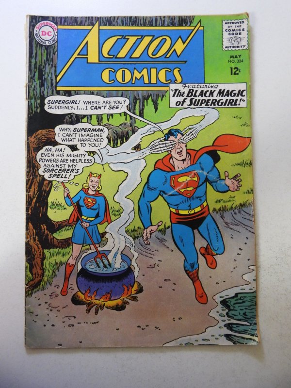 Action Comics #324 (1965) GD+ Condition centerfold detached, 1/2 spine split