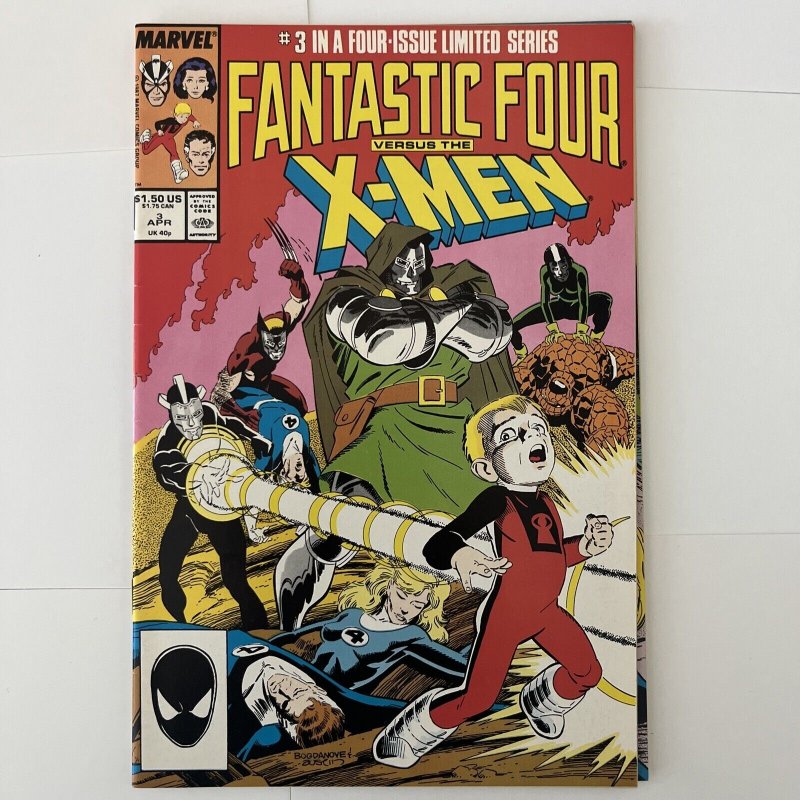 Fantastic Four vs. X-Men #1 - #3 in VF/NM 9.0! (Marvel, 1987)