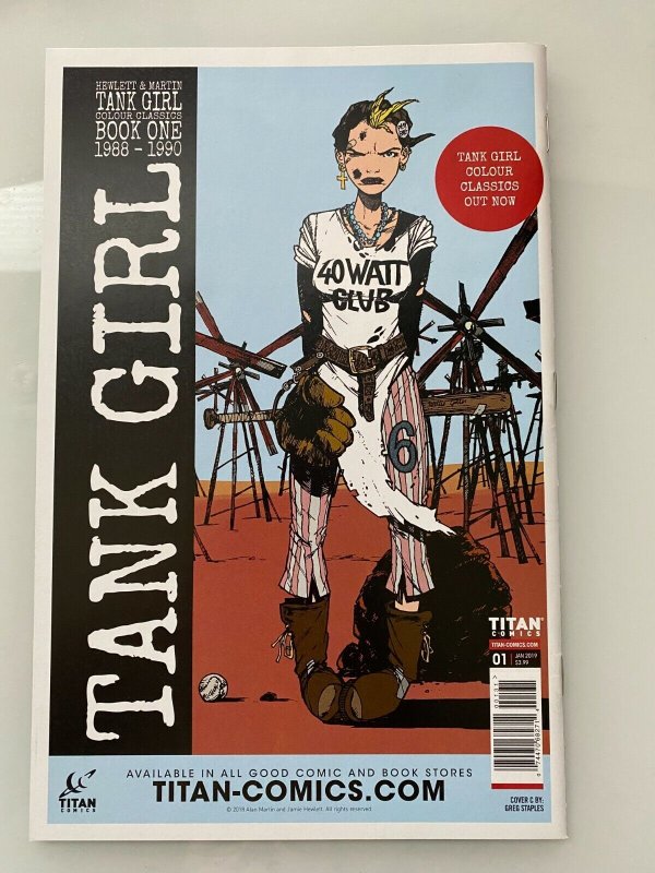 Tank Girl Action Alley #1 Fiona Staples Variant Titan Comics 2018 NM Condition