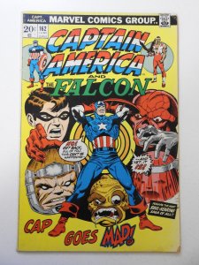 Captain America #162 (1973) VG- Condition moisture stain, 1 in tear bc