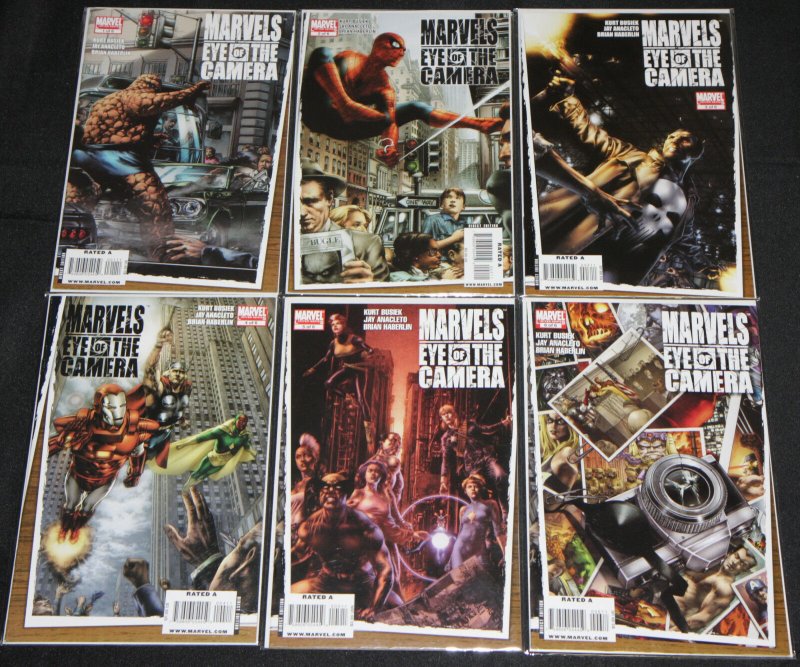 Modern MARVEL: EYE OF THE CAMERA 6pc Count High Grade Comic Lot #1-6 Spider-Man 