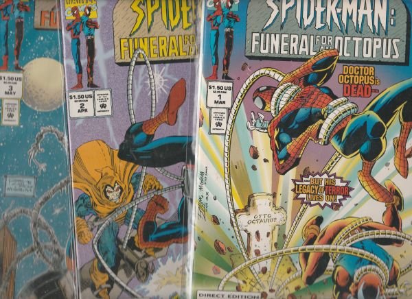 Spider-Man Funeral for An Octopus Set 1-3 #1to3 (Mar-95) NM Super-High-Grade ...