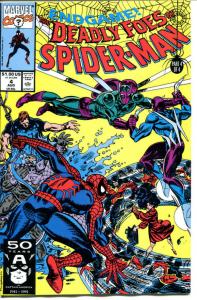 DEADLY FOES OF SPIDER-MAN #1 2 3 4, NM+, Goblin, Sandman, Rhino, 1991 