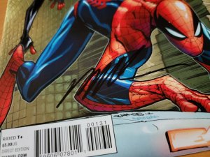 Spider-Men #1 Humberto Ramos Variant SIGNED ~ NEAR MINT NM ~ 2012 Marvel Comics