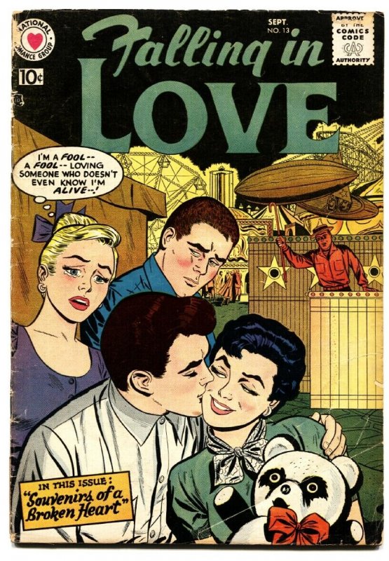 Falling in Love #13 comic book 1957- DC Romance - Carnival fair cover 