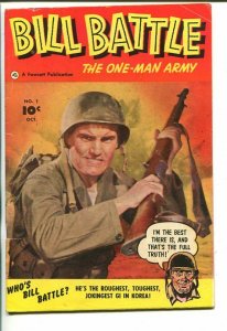 BILL BATTLE THE ONE MAN ARMY #1-1952-TORTURE-SOUTHERN STATES PEDIGREE-fn+ 