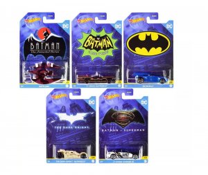 Batman Theme 5 piece Set DC Comics Series Diecast Models by Hot Wheels