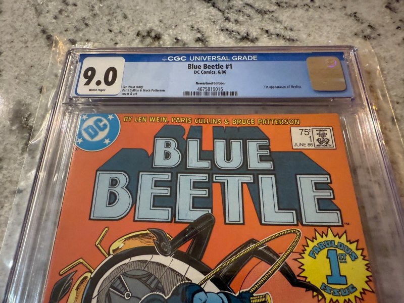 Blue Beetle # 1 CGC Graded 9.0 DC Comic Book 1986 JH23