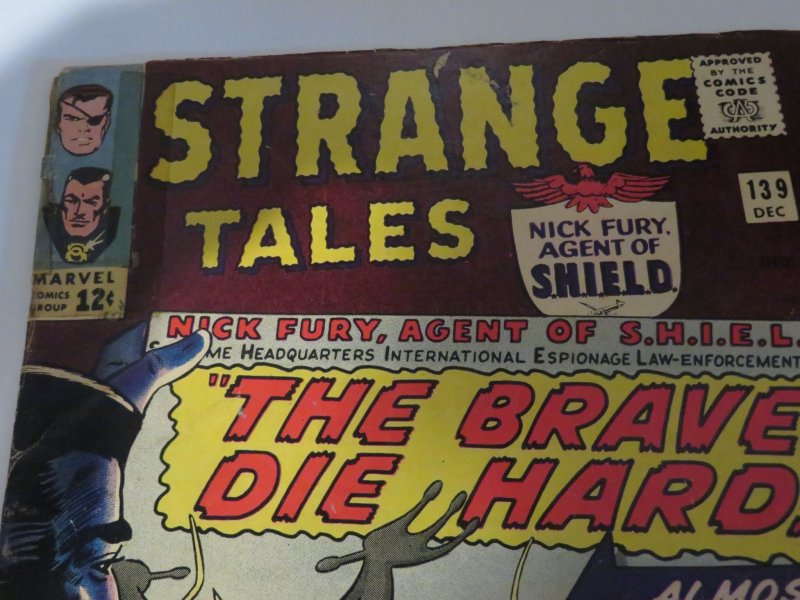 Marvel Strange Tales #139 (1965)Nick Fury Agent SHEILD Comic Book Grade GD- 1.8